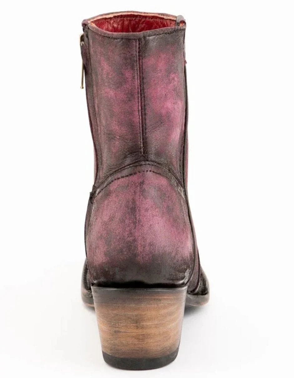 Ferrini Women's Stacey Round Toe Ankle Boots Handcrafted - Purple - Image 4