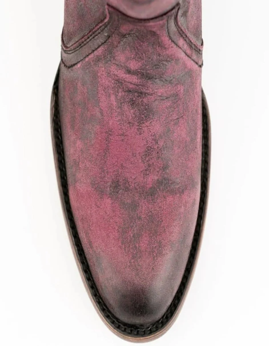 Ferrini Women's Stacey Round Toe Ankle Boots Handcrafted - Purple - Image 5