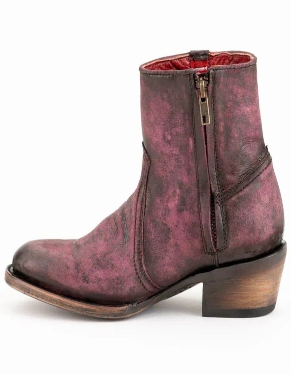 Ferrini Women's Stacey Round Toe Ankle Boots Handcrafted - Purple - Image 6