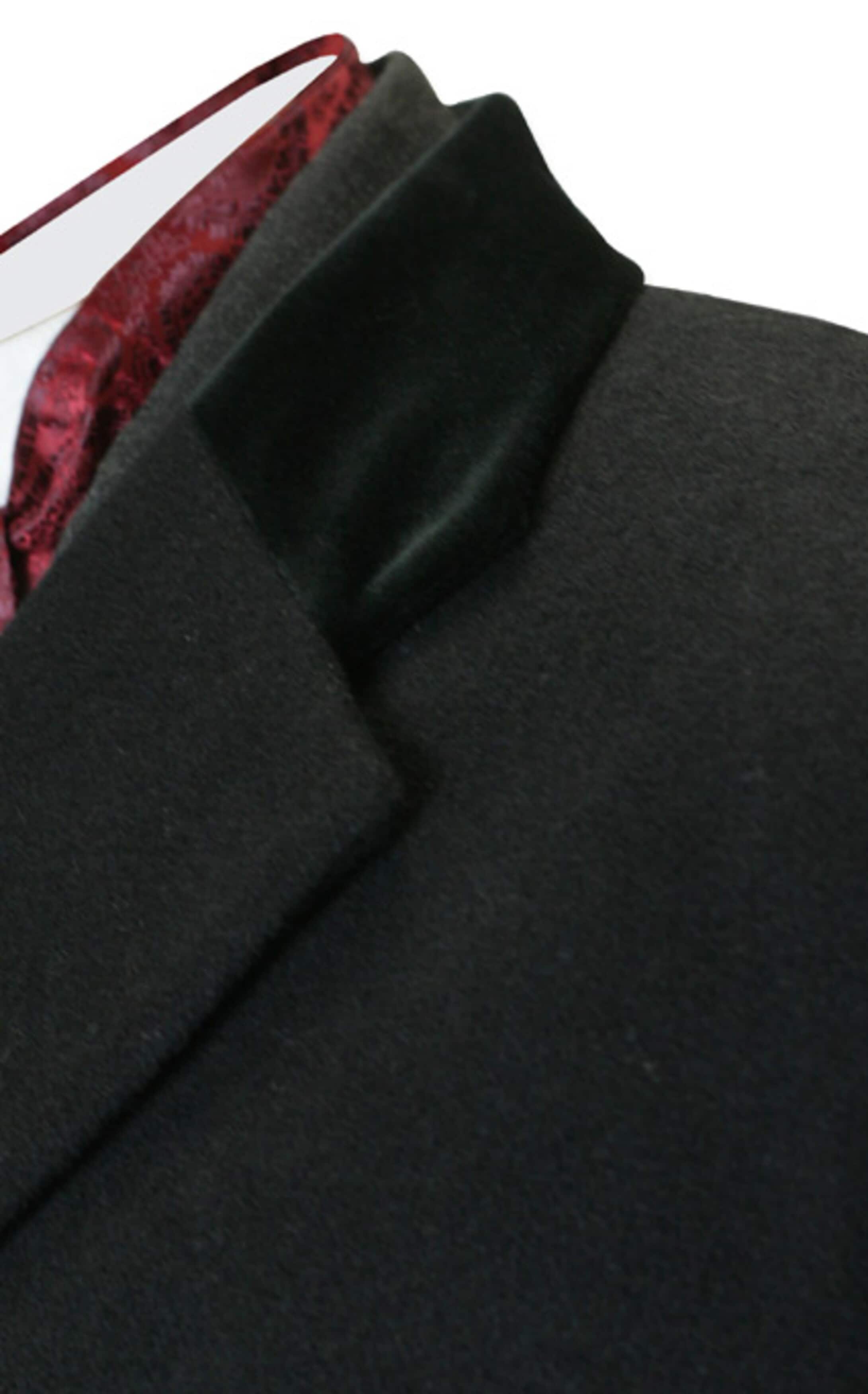 Full Length Long men's Dress Topcoat - Winter coat in Black - Image 3