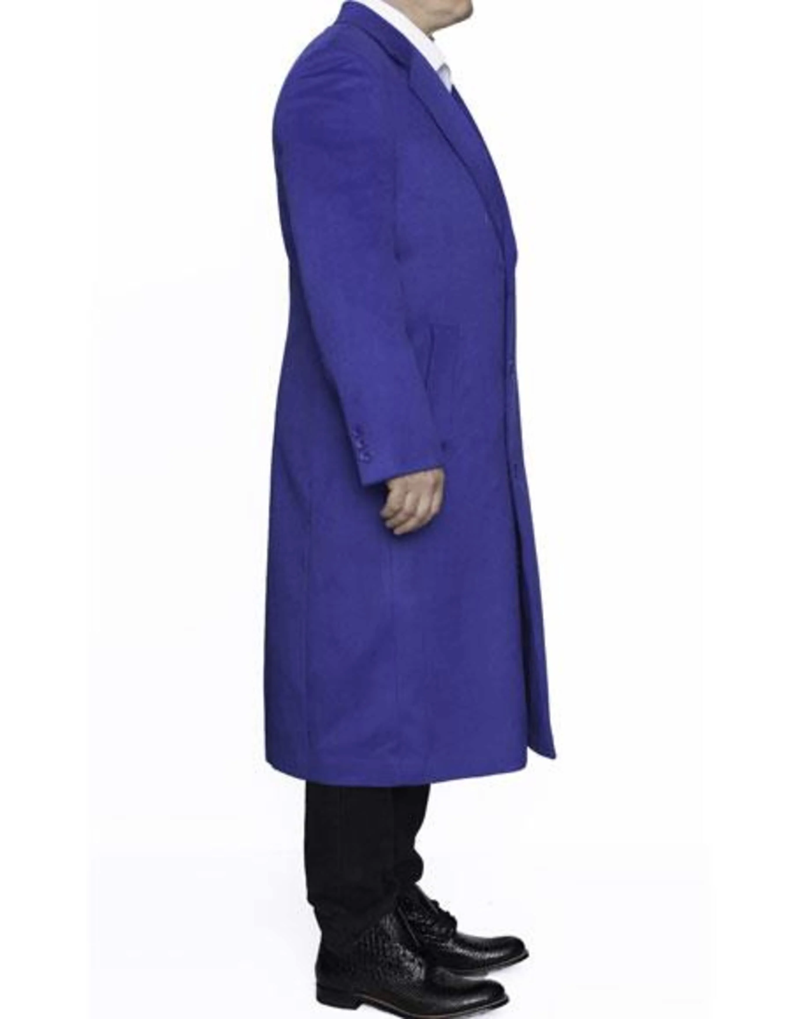 Full Length Royal Blue Wool Dress Ankle length Top Coat/Overcoat - Image 3