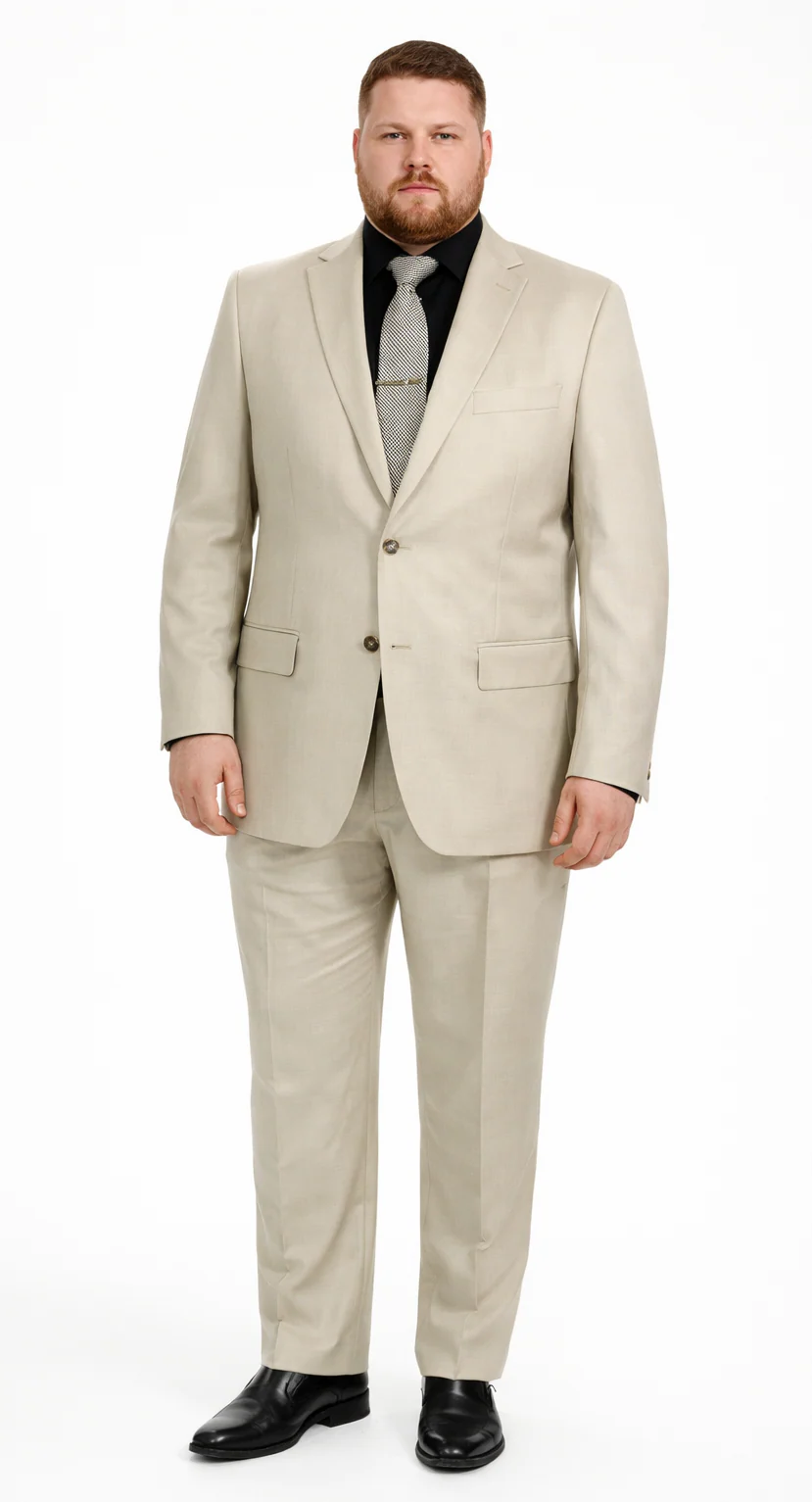 Galante Uomo Made in Italy Beige Suit - Image 4