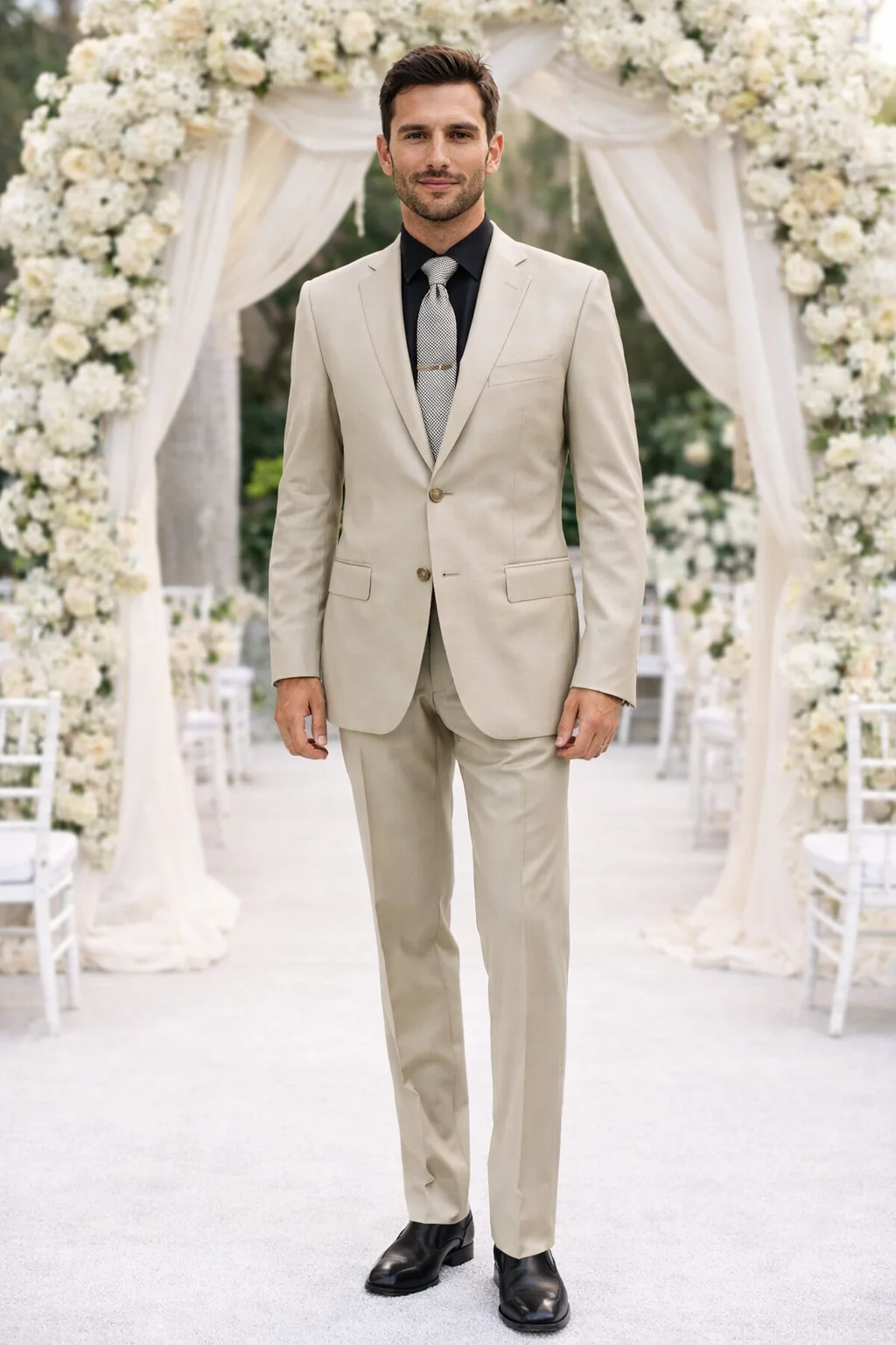 Galante Uomo Made in Italy Beige Suit - Image 6