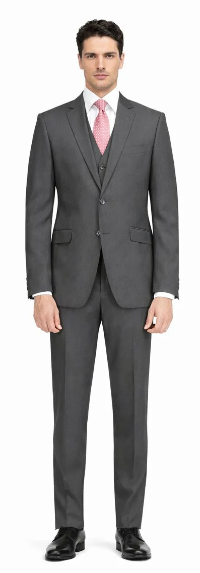 Giorgio Fiorelli Charcoal, Gray, and Light Gray Two-Button Suit - Image 3