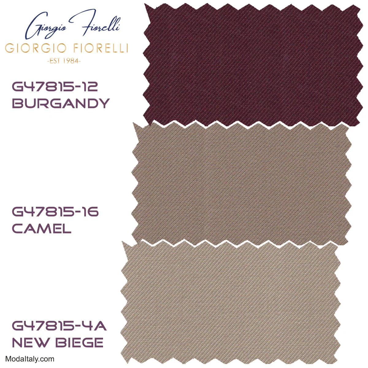 Giorgio Fiorelli Two-Button Suit in Burgundy, Camel, Beige - Image 12