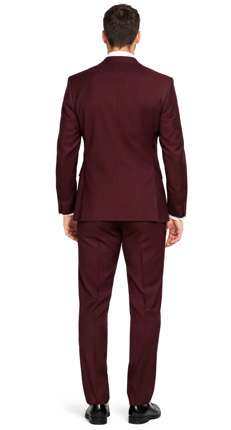 Giorgio Fiorelli Two-Button Suit in Burgundy, Camel, Beige - Image 4