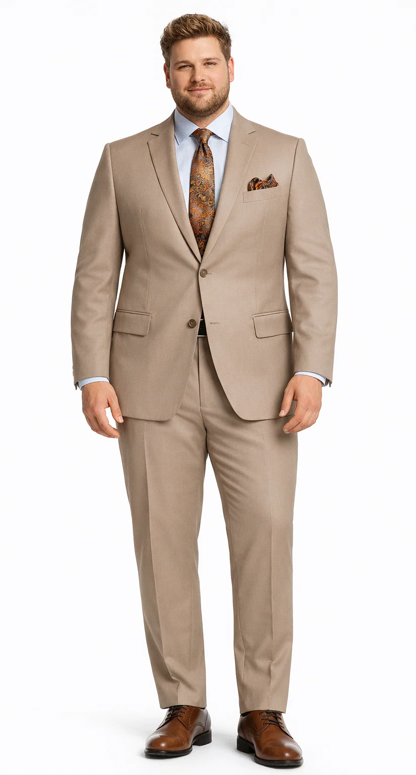 Giorgio Fiorelli Two-Button Suit in Burgundy, Camel, Beige - Image 9
