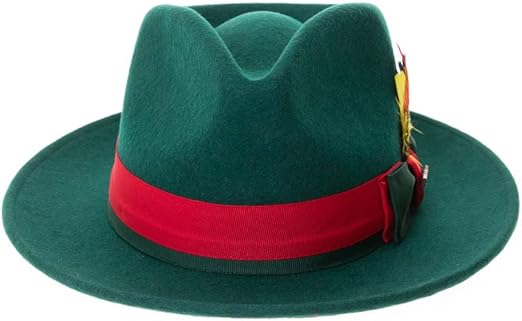 Grayson Fedora Crushable 100% Australian Wool Traveler Two Tone Green Hat - Image 2
