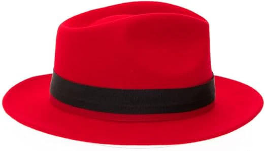 Grayson Fedora Crushable 100% Australian Wool Traveler Two Tone Red Hat - Image 2