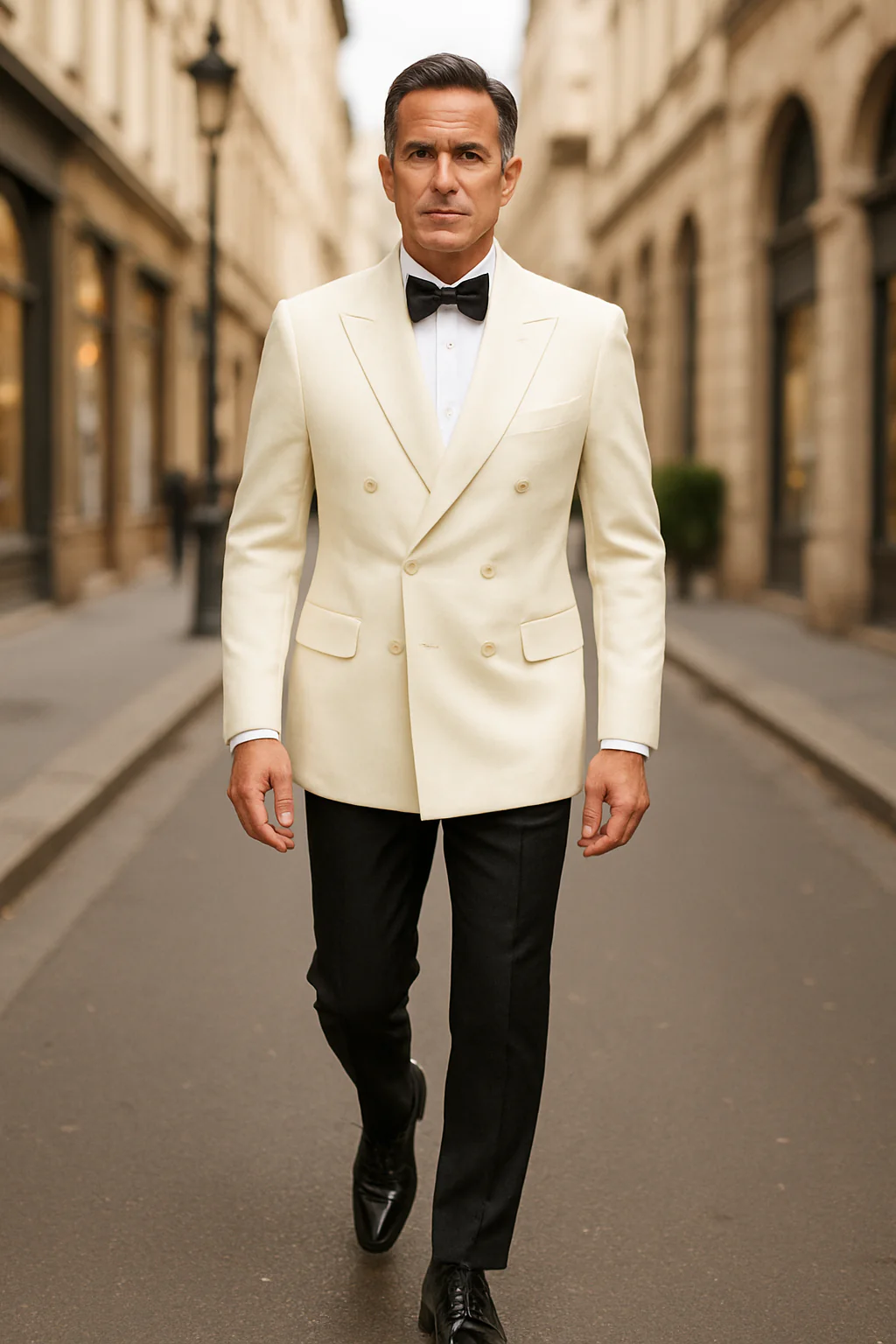 Ivory Double Breasted Tuxedo Dinner Jacket - Cream Dinner Jacket - Off White Tuxedos - Image 4