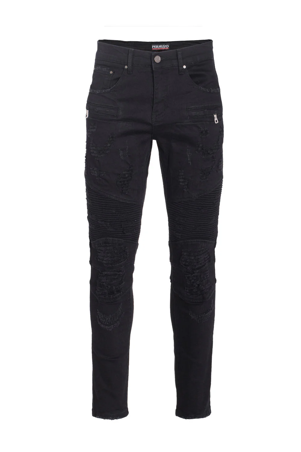 Moto Jeans in Distressed Black