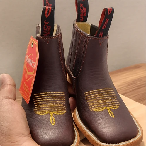 Kids Cowboy Boots Square Toe - Image 2