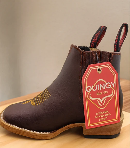 Kids Cowboy Boots Square Toe - Image 5
