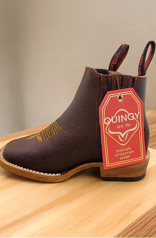 Kids Cowboy Boots Square Toe - Image 8