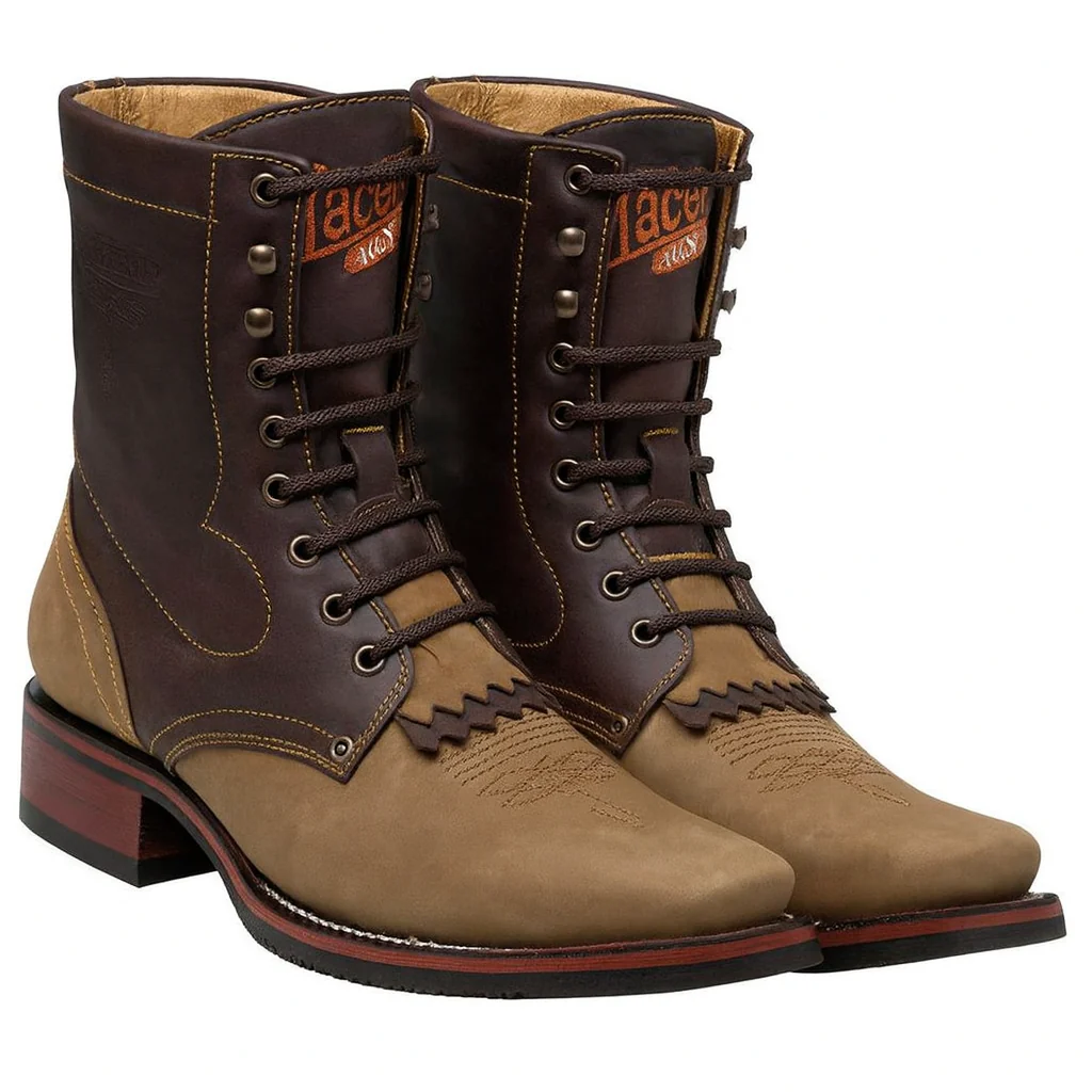Lace Up Western Boots - Image 6