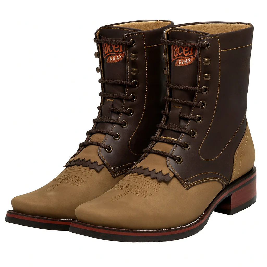 Lace Up Western Boots - Image 7
