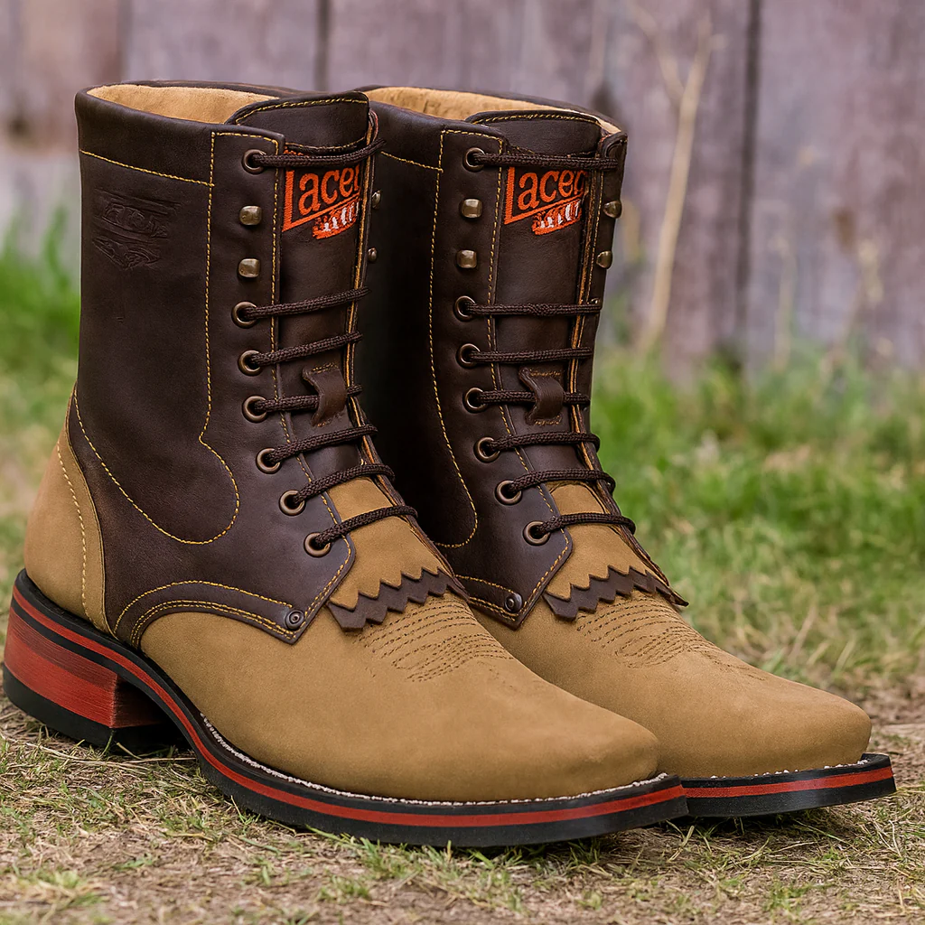 Lace Up Western Boots - Image 8