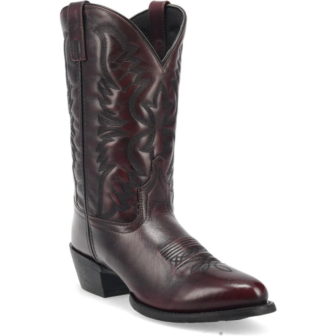 Laredo Birchwood Black Cherry Leather Round Toe Boots for Men - Image 2
