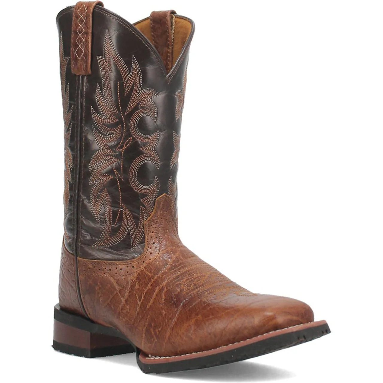 Laredo Broken Bow Rust Broad Square Toe Boots for Men - Image 2