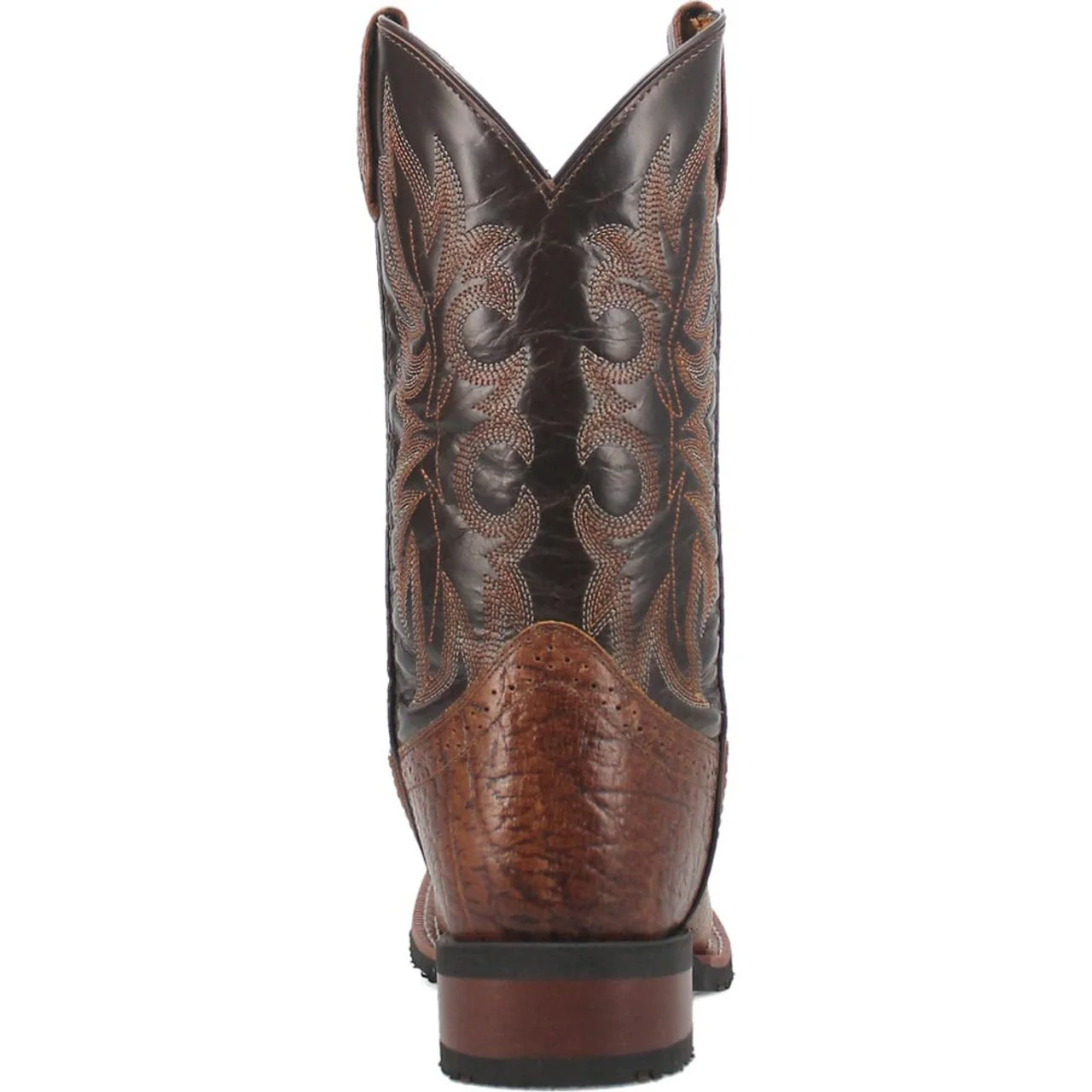 Laredo Broken Bow Rust Broad Square Toe Boots for Men - Image 4