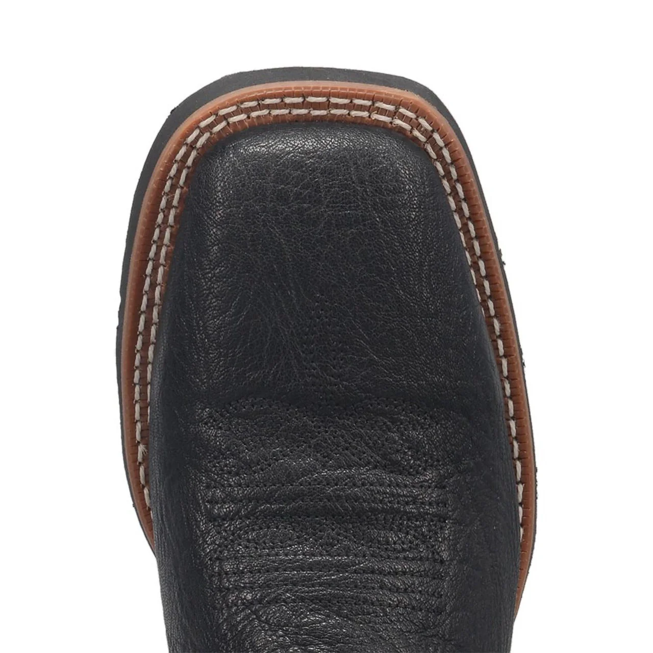 Laredo Isaac Black and Grey Leather Square Toe Shaft Boots for Men - Image 5