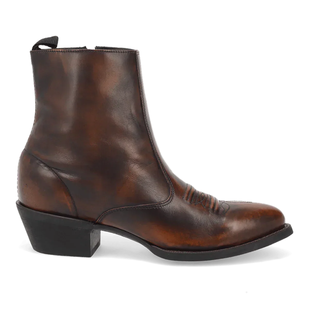 Laredo Men's Fletcher Leather Round Toe Boots with Zipper - Tan - Image 2