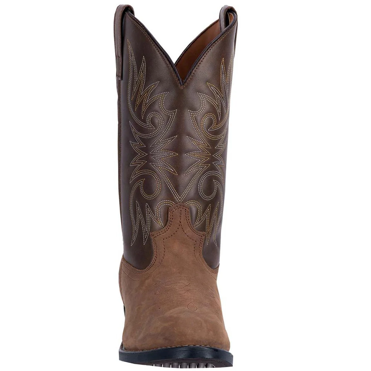 Laredo Paris Tan Distressed R-Toe Men's Leather Boots - Image 2