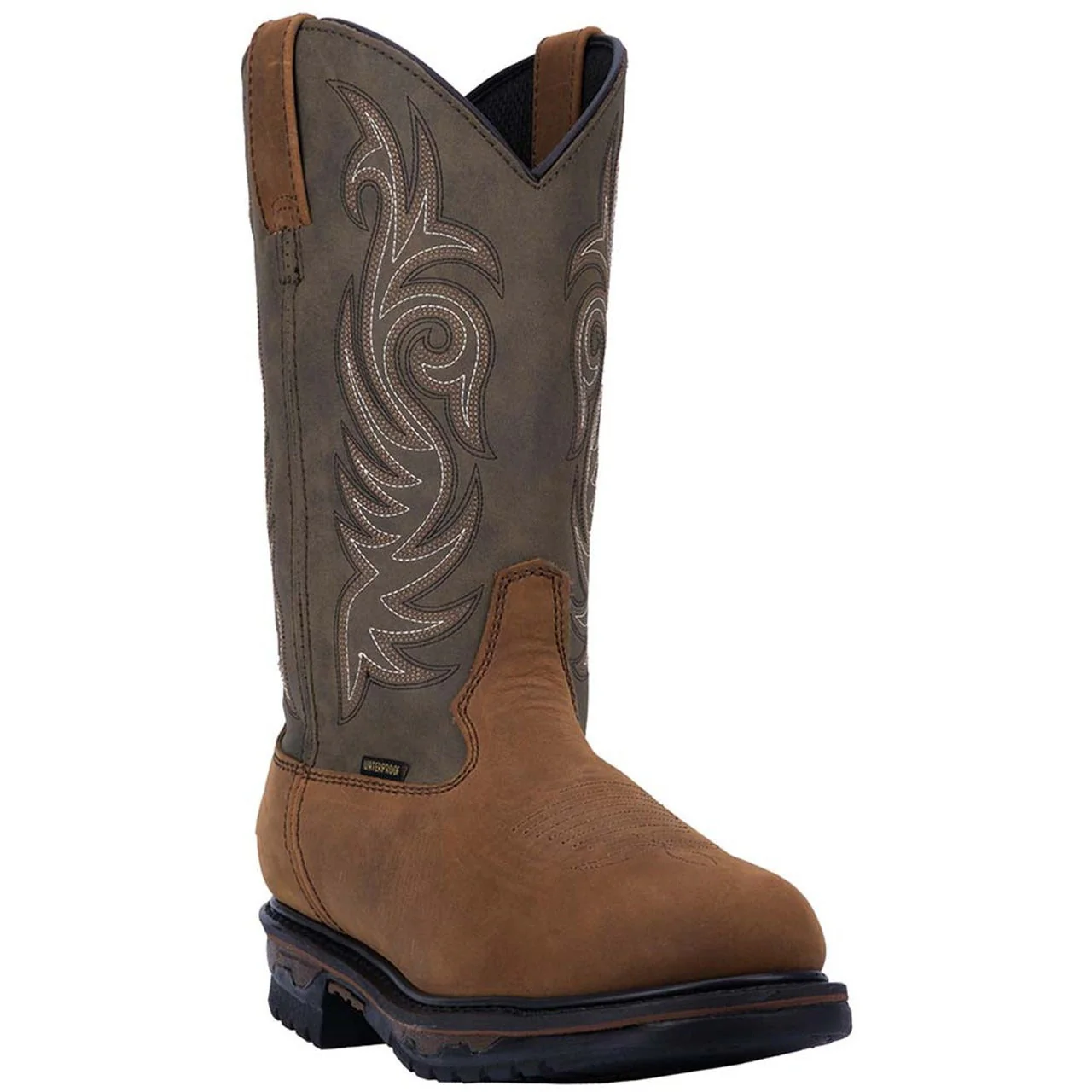 Laredo Sullivan Tan Waterproof Distressed Men's Leather Western Boots - Image 2