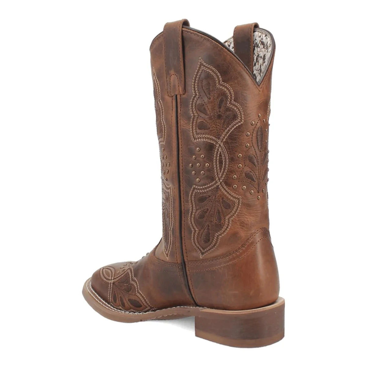 Laredo Women's Dionne Broad Square Toe Leather Boots - Brown 5972 - Image 10