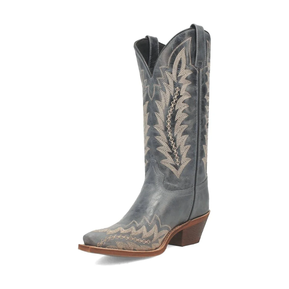 Laredo Women's Emmylee Snip Toe Leather Boots - Blue 52207 - Image 9