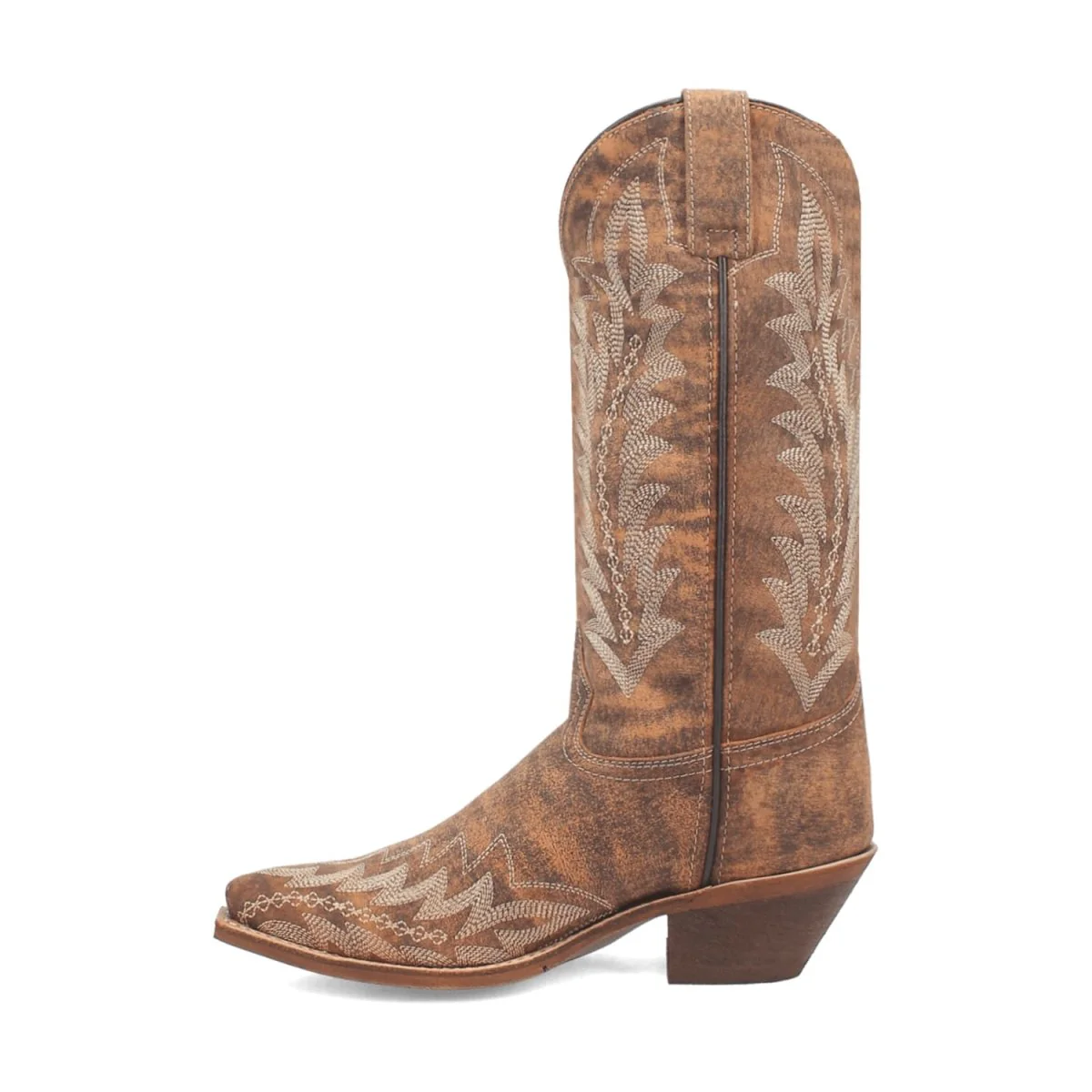 Laredo Women's Emmylee Snip Toe Leather Boots - Tan 52189 - Image 4
