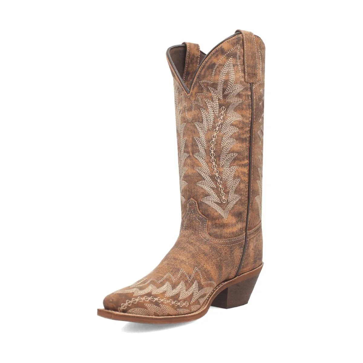 Laredo Women's Emmylee Snip Toe Leather Boots - Tan 52189 - Image 9