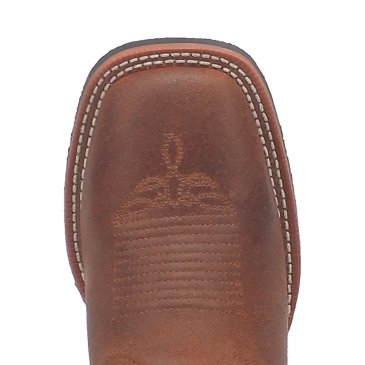 Laredo Women's Faye Broad Square Toe Leather Boots - Brown / Turquoise 3116 - Image 7
