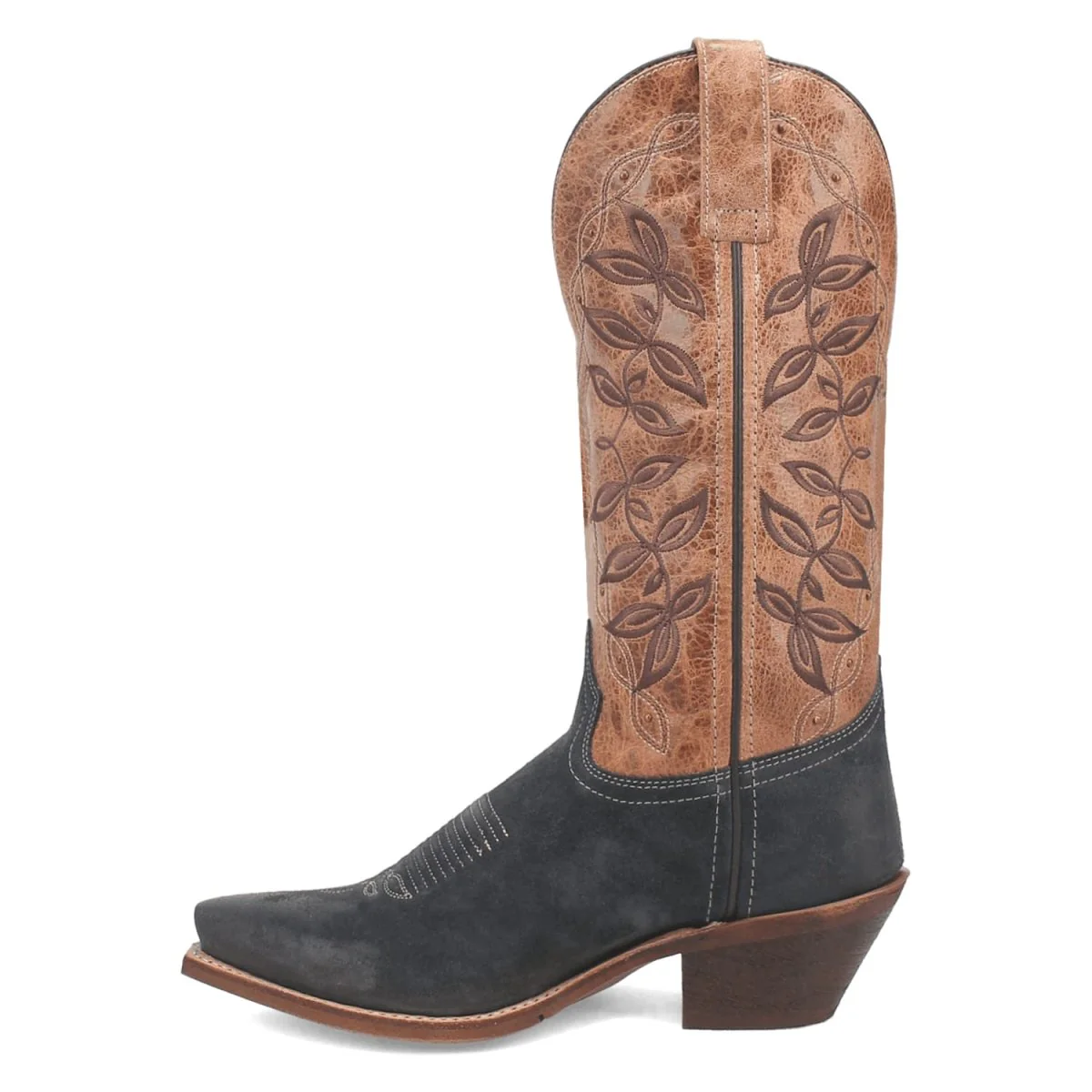 Laredo Women's Kama Snip Toe Leather Boots - Navy/Tan 20009 - Image 3