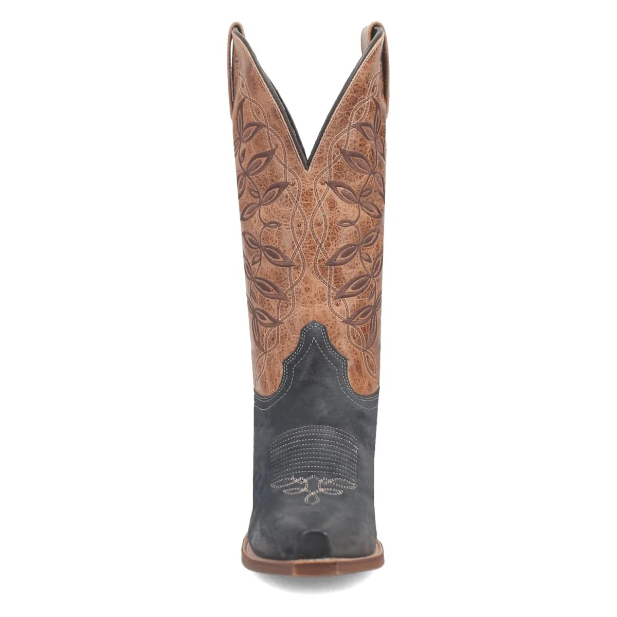 Laredo Women's Kama Snip Toe Leather Boots - Navy/Tan 20009 - Image 5