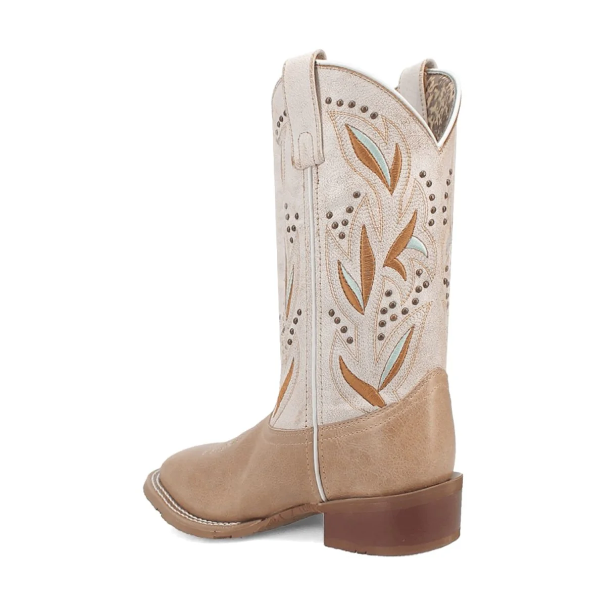 Laredo Women's Lydia Broad Square Toe Leather Boots - Sand 5603 - Image 10