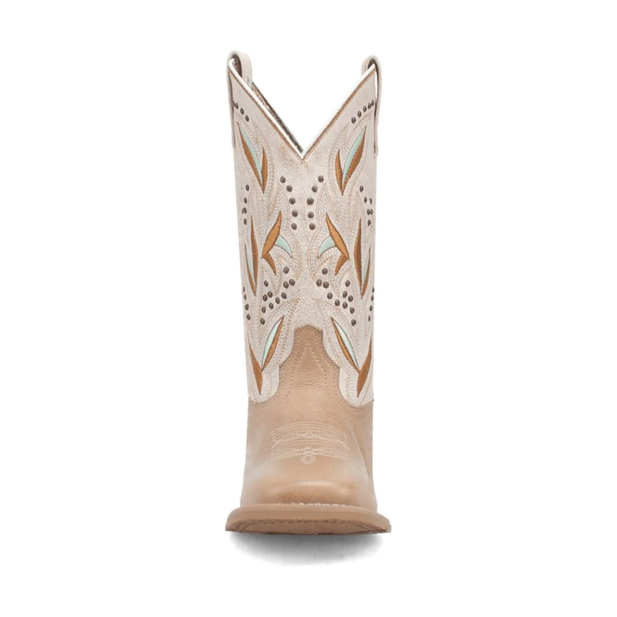 Laredo Women's Lydia Broad Square Toe Leather Boots - Sand 5603 - Image 6