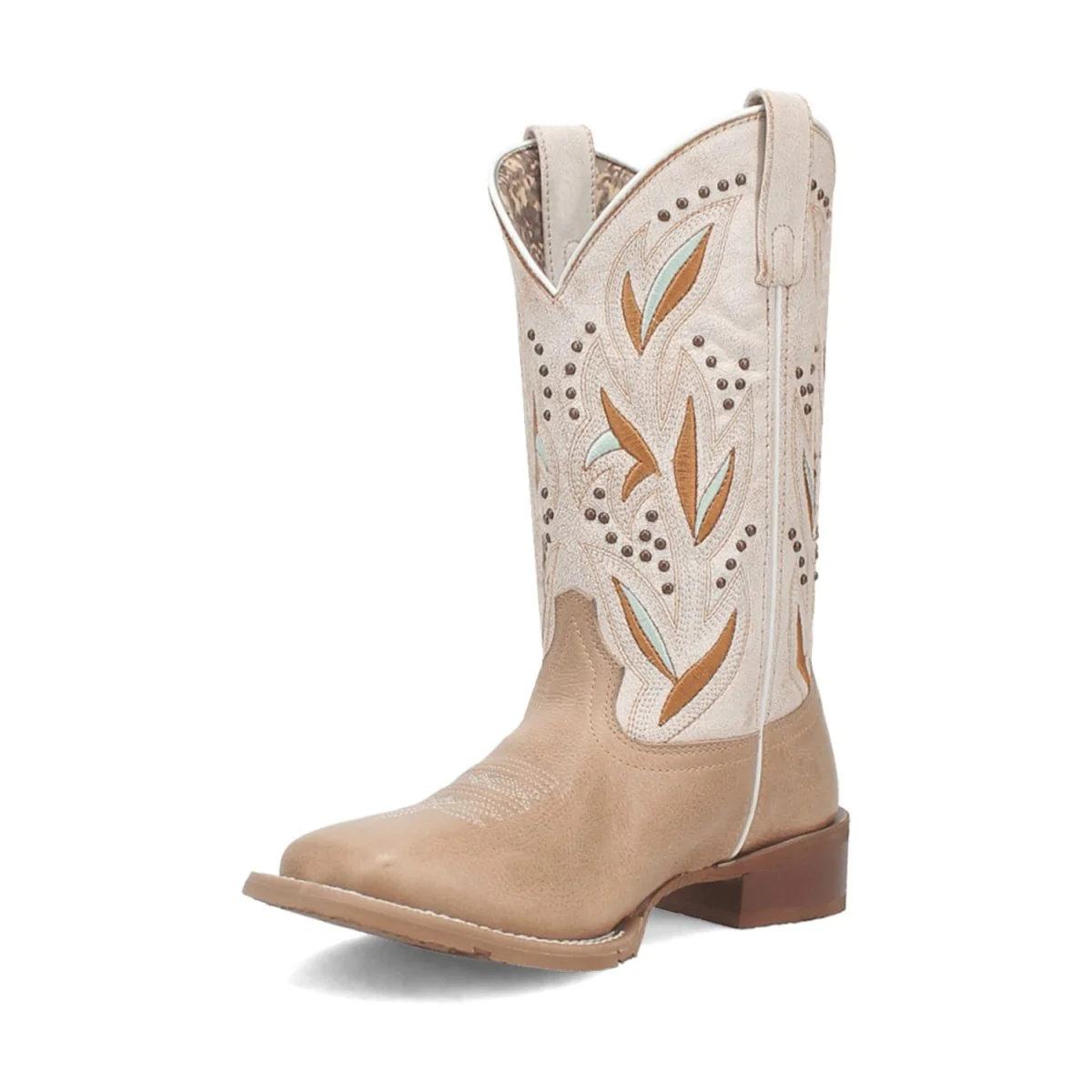 Laredo Women's Lydia Broad Square Toe Leather Boots - Sand 5603 - Image 9