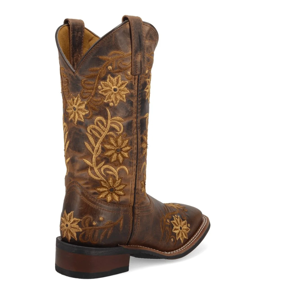 Laredo Women's Secret Garden Broad Square Toe Leather Boots - Brown 5822 - Image 2