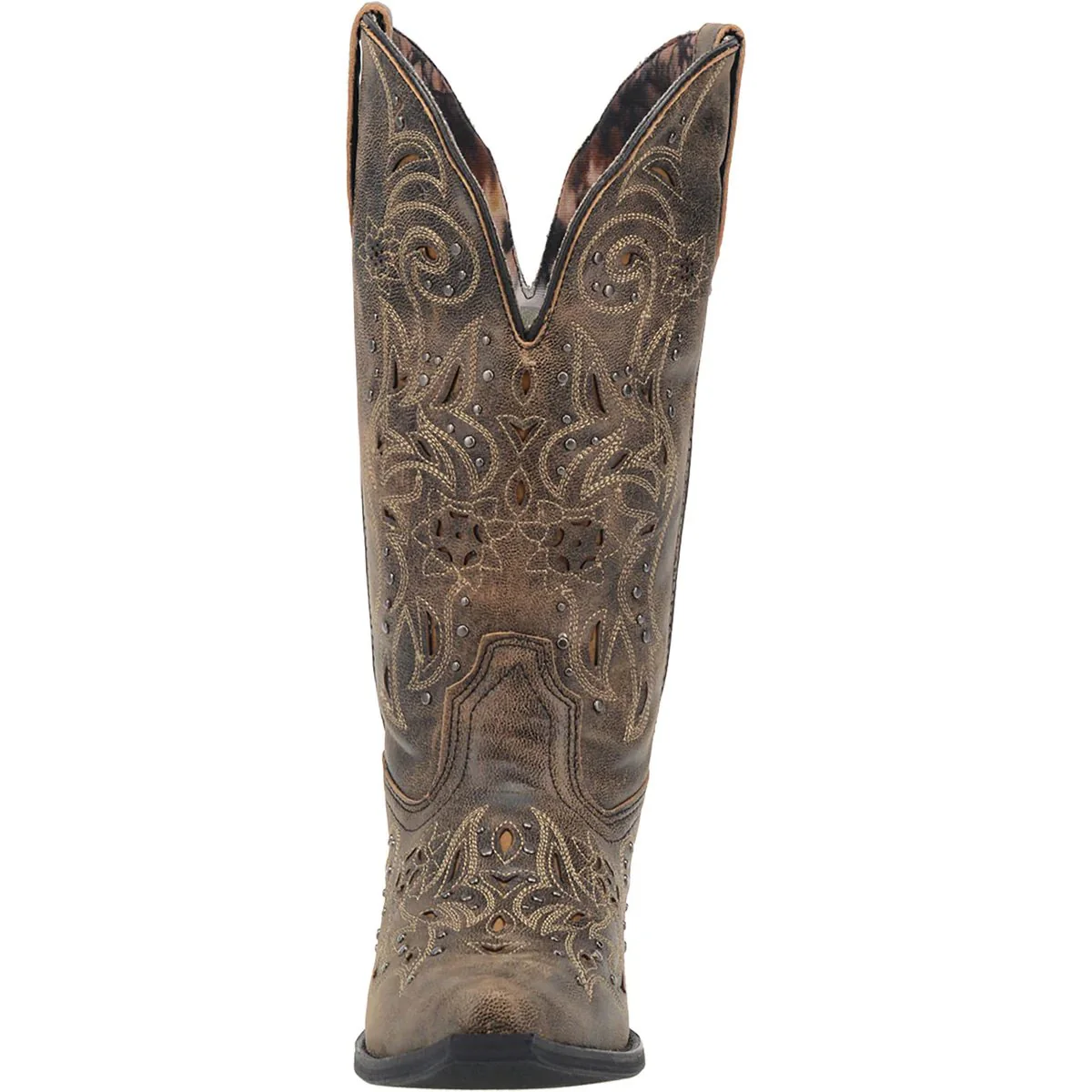 Laredo Women's Vanessa Wide Calf Leather Snip Toe Boots - Brown - Image 5