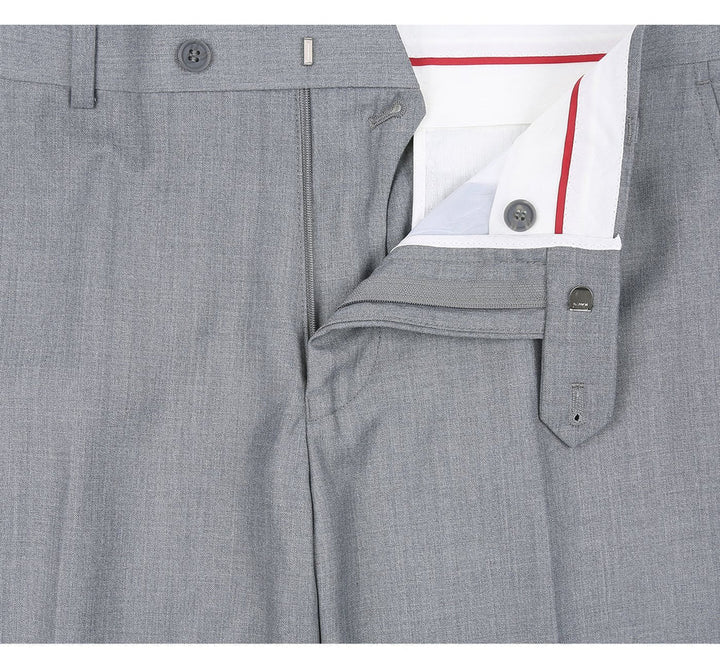 Light Grey Suit - Silver Gray Suit For Wedding - Mens Extra Long Basic Two Button Light Grey Suit - Image 3