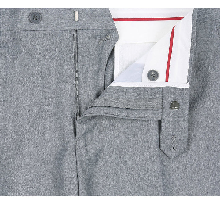 Light Grey Suit - Silver Gray Suit For Wedding - Mens Two Button Slim Fit Hack Light Grey Pocket Suit - Image 4