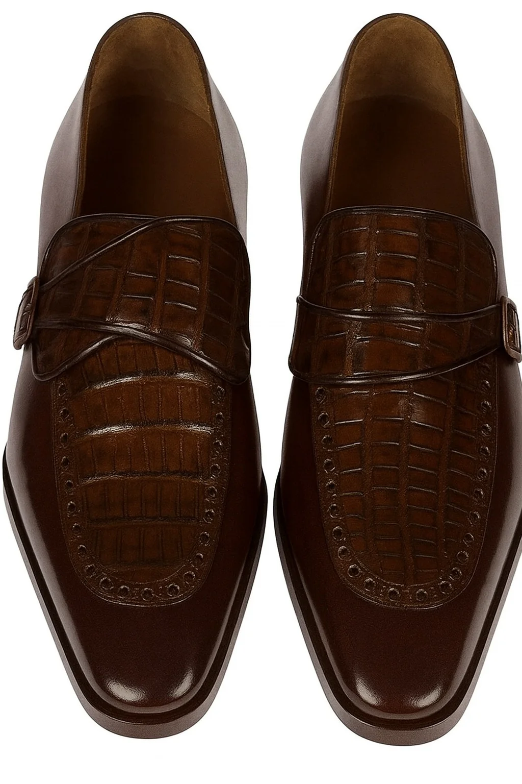 Lombardy Caiman Belly & Calfskin Monkstrap Dress Shoe - Image 7
