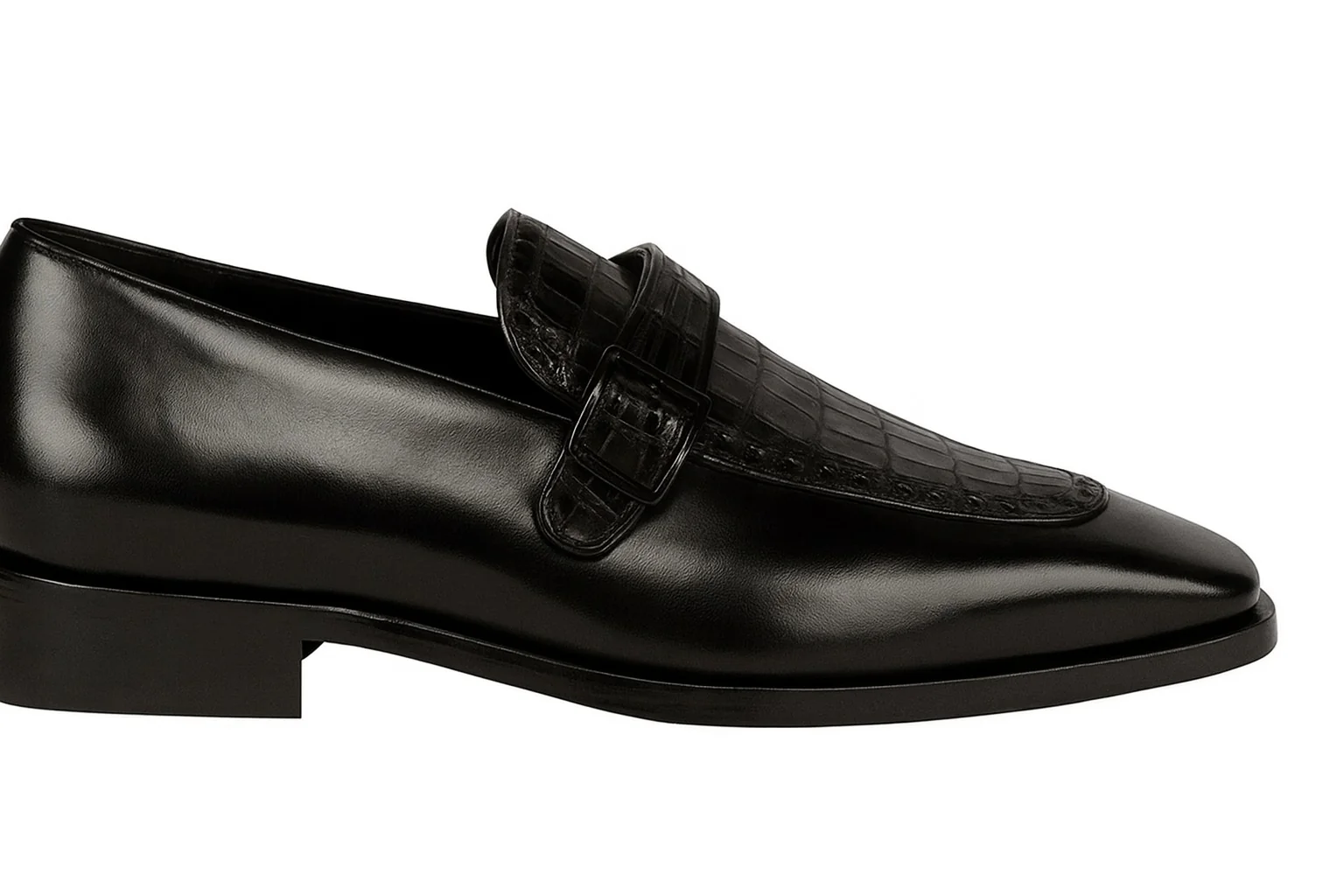 Lombardy Caiman Belly & Calfskin Monkstrap Dress Shoe - Image 9