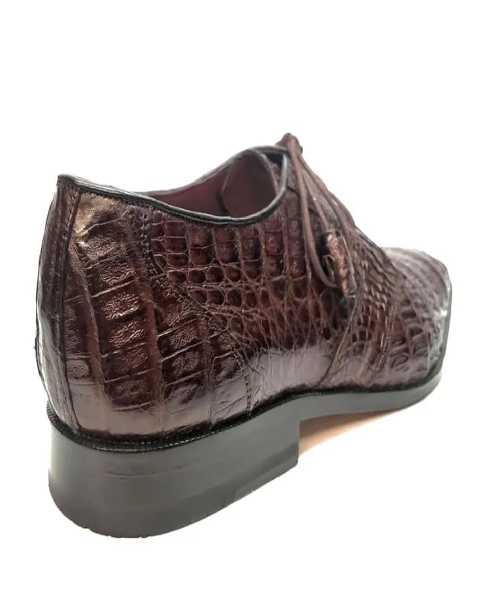Los Altos All-Over Crocodile Lace Up Dress Shoes - Image 10