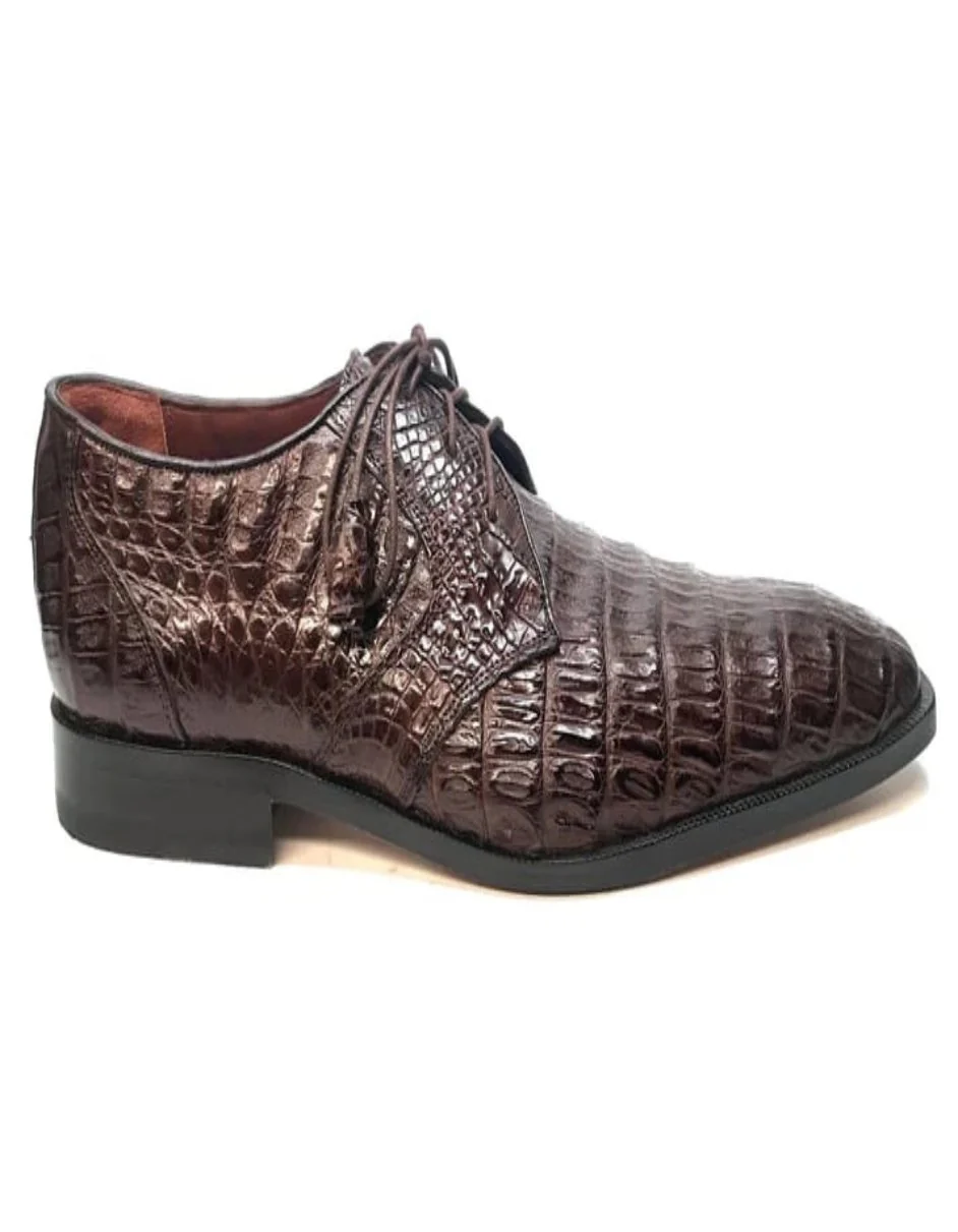Los Altos All-Over Crocodile Lace Up Dress Shoes - Image 14