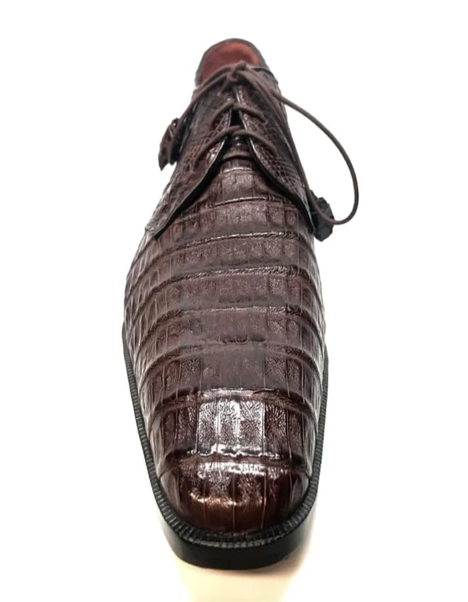 Los Altos All-Over Crocodile Lace Up Dress Shoes - Image 15