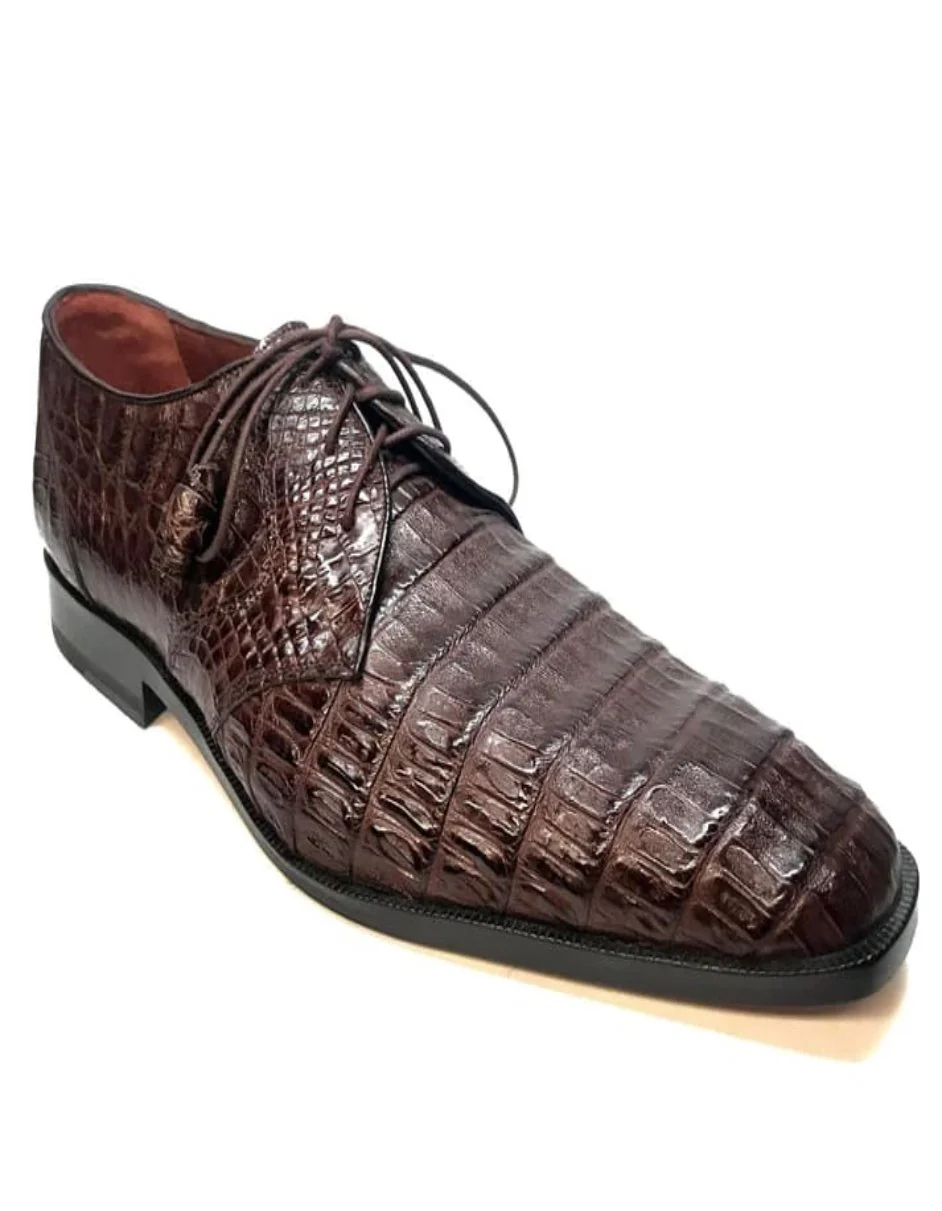 Los Altos All-Over Crocodile Lace Up Dress Shoes - Image 16