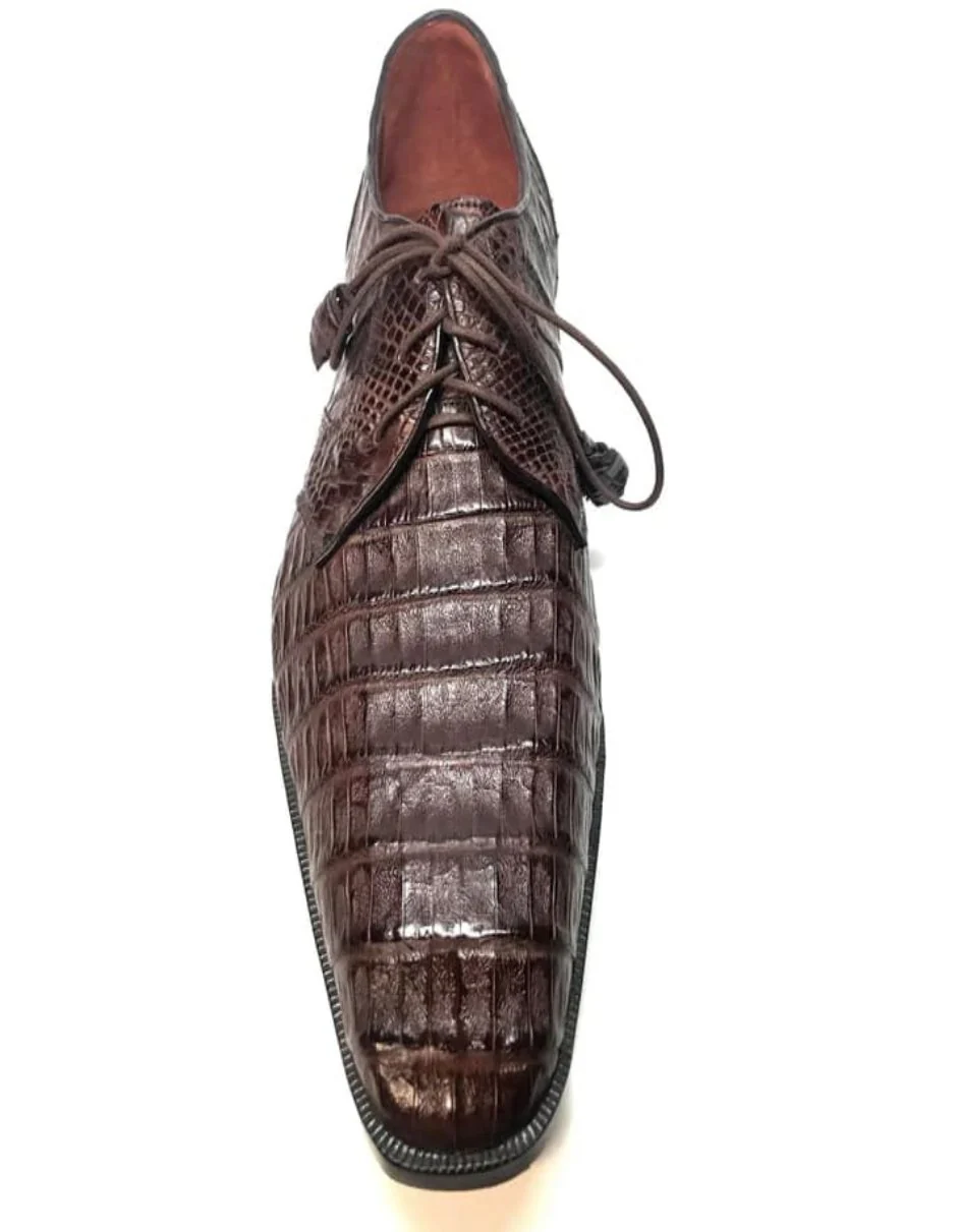 Los Altos All-Over Crocodile Lace Up Dress Shoes - Image 17