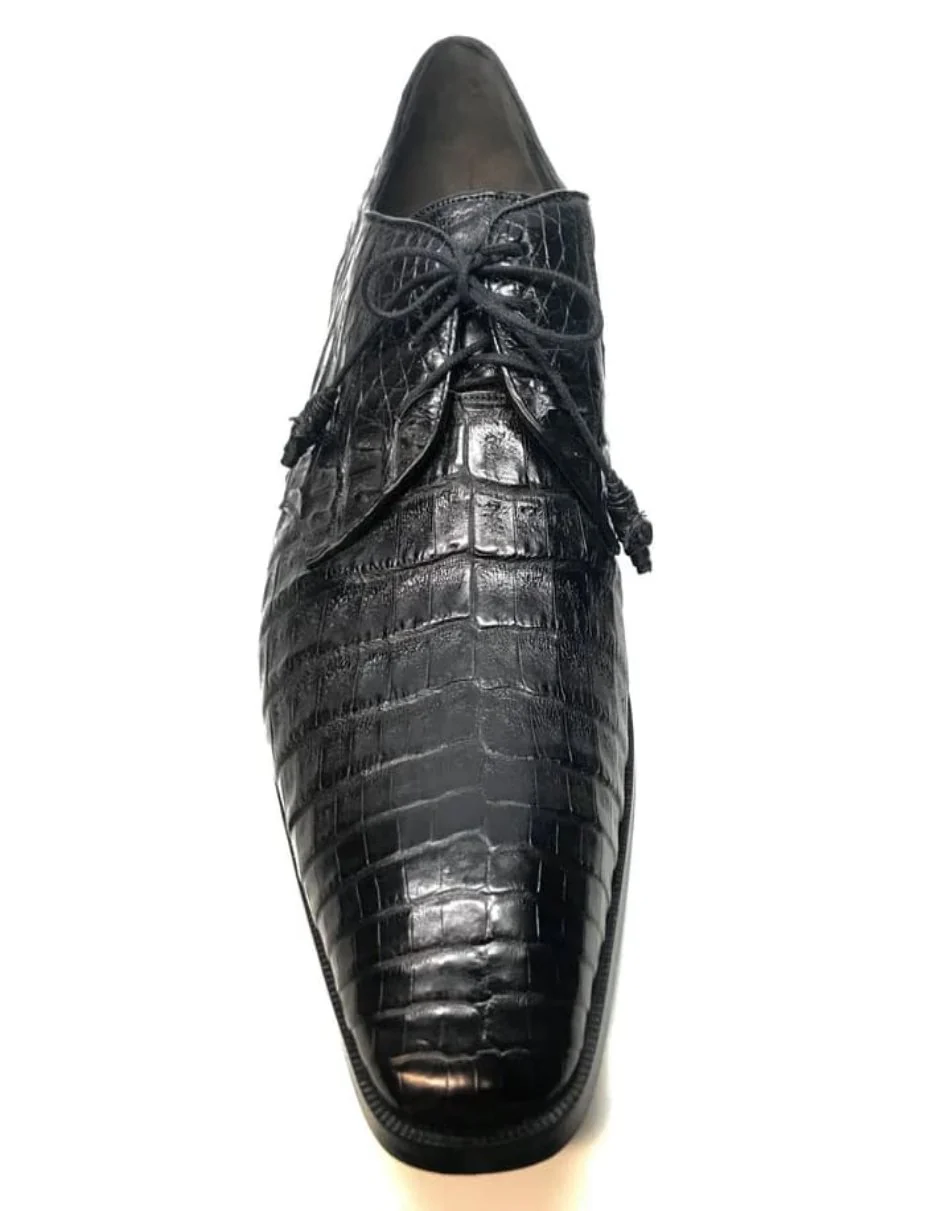 Los Altos All-Over Crocodile Lace Up Dress Shoes - Image 4